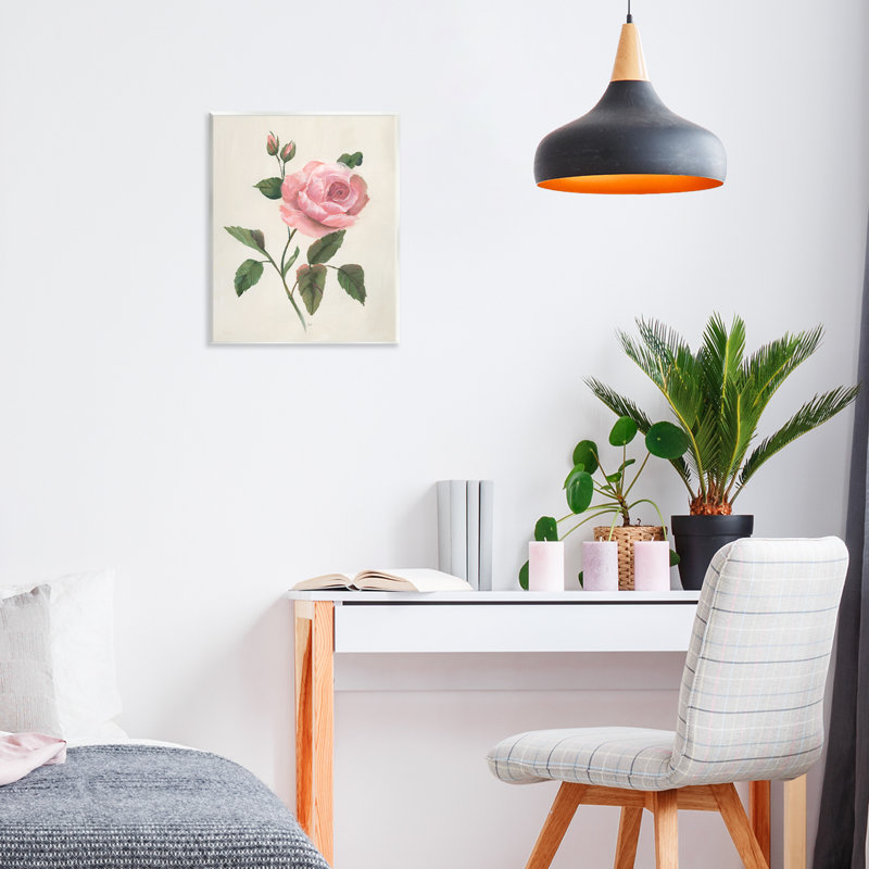 Plaque murale Rosie Rose Floral Study, par Nan