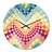 Popart Chromatic Chevrons - Striped  Wall Clock-101235615