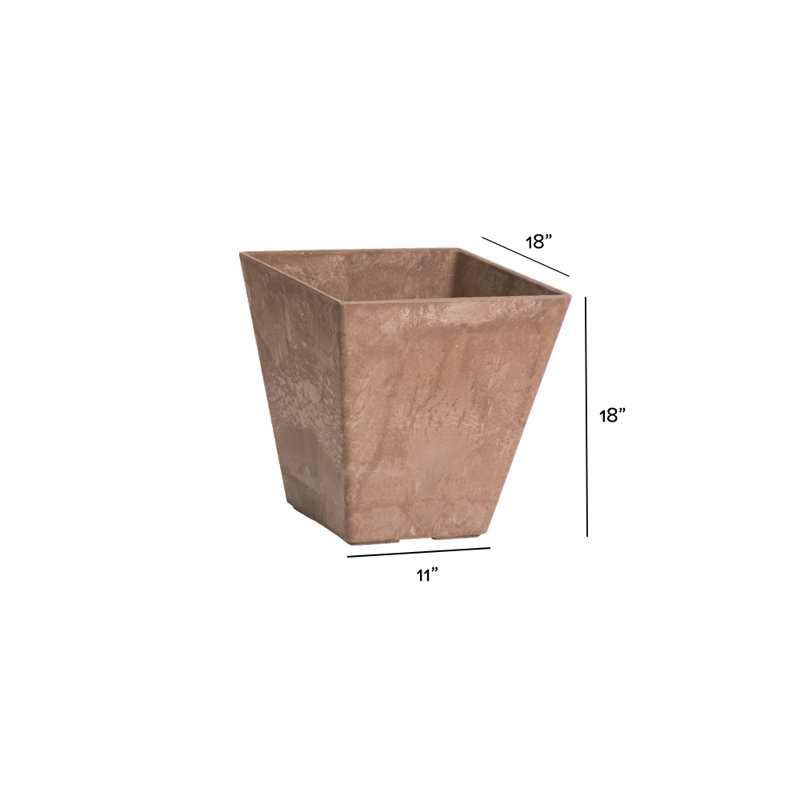 Alaunah Pot Planter, Rust, 6" H x 5.9" W x 5.9" D