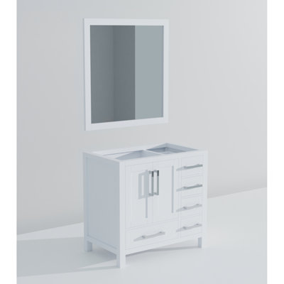 Meuble-lavabo de salle de bain 36 po X P 22 po D, décalé à gauche et 34 po Miroirs