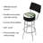 Swivel Upholstered Counter Stool with Metal Frame