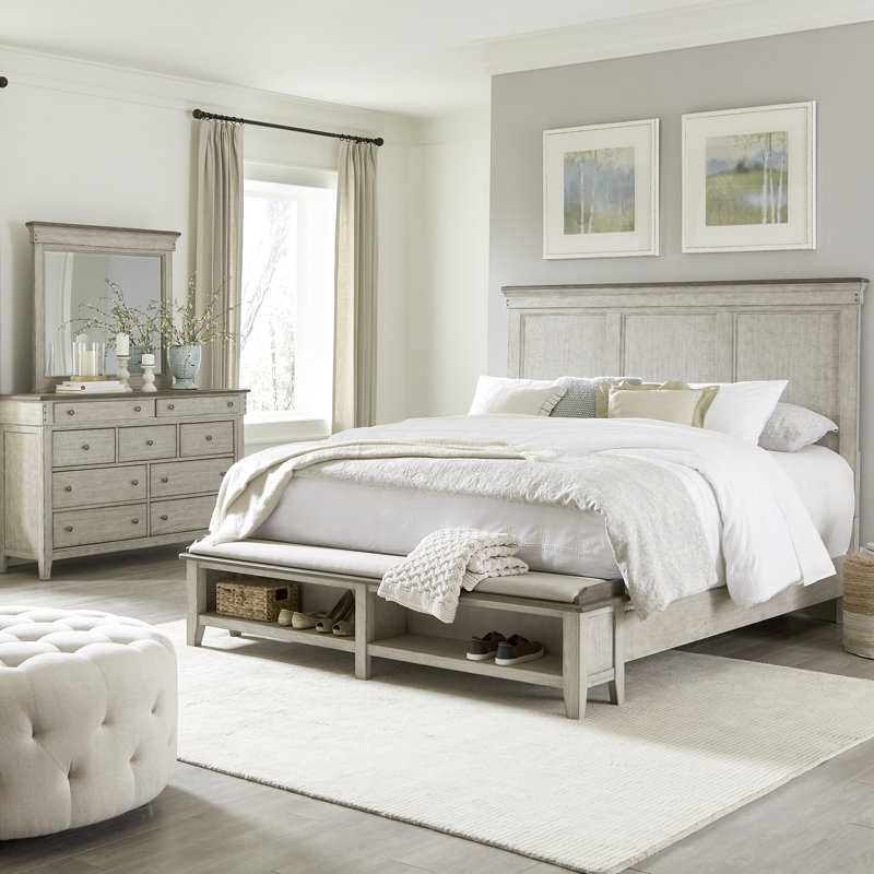 Cathleen Queen Storage Bed, Dresser & Mirror Bedroom Set, Queen
