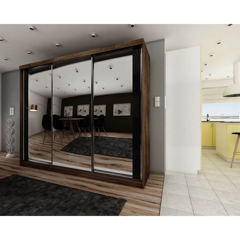 Makaleb Solid + Manufactured Wood Wardrobe, Walnut