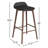 26" H Solid Wood Genuine Leather Counter Stool-376020495