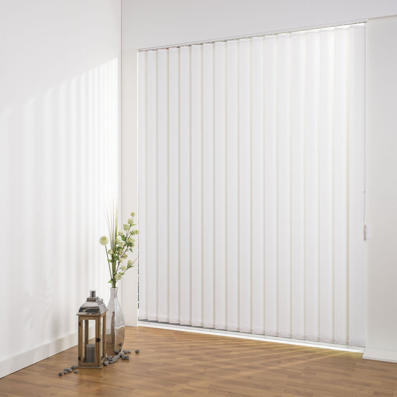Blackout Vertical Blind, 180cm L x 100cm W, White, 12.7cm