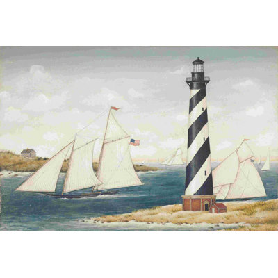 «Hatteras Light» par David Carter Brown - reproduction d'art sur toile tendue
