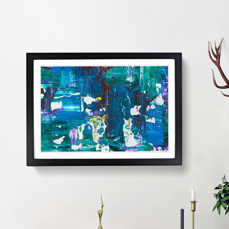 Abstract Vol.397 by S.Johnson - Framed Print, 36cm H x 48cm W x 2cm D, Black Framed