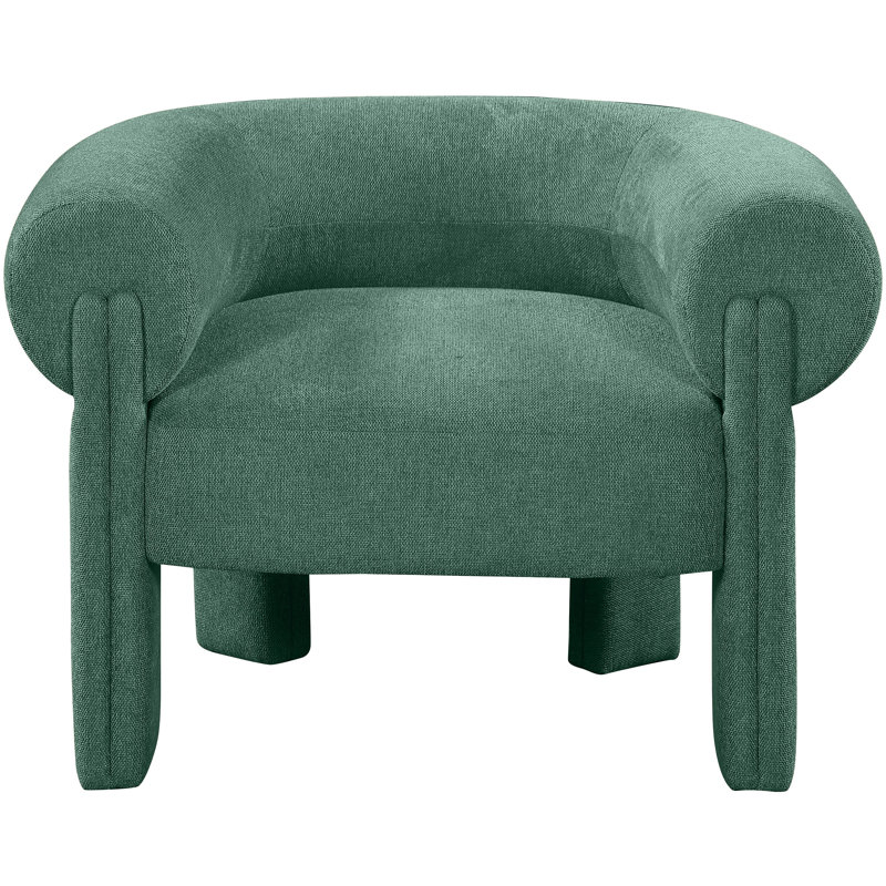 Stefano 36'' Wide Armchair, Green Fabric