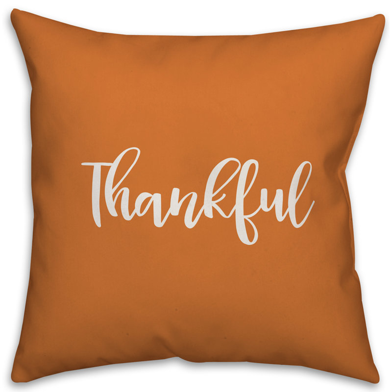 Reversible Throw Pillow, Orange, Pillow Cover