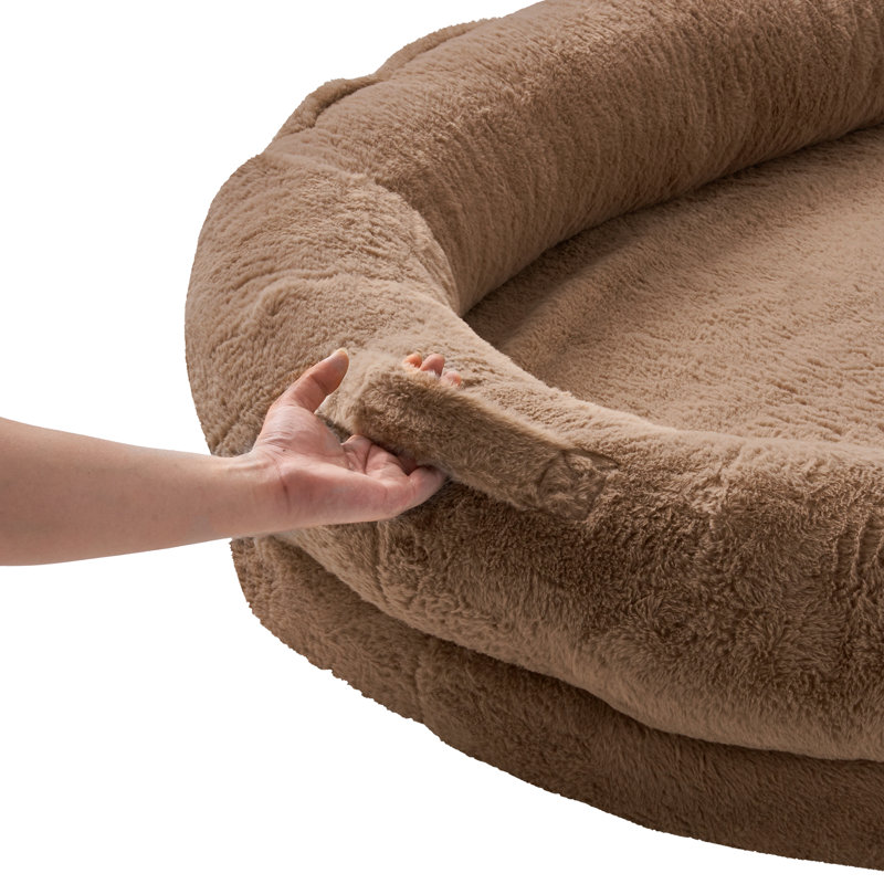 Pet Bed, 22.9cm H x 61cm W x 35.6cm D, Brown