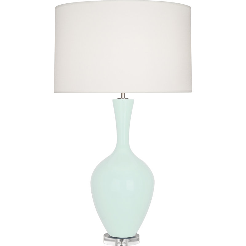 Audrey 33.5" Table Lamp, Mint Glaze