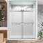 Porte de douche coulissante sans cadre à fermeture en douceur, porte de salle de bain en verre coulissante pour salle de bain-124898918