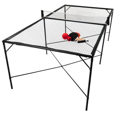 Table de tennis de table pliable en acier intérieur / extérieur avec raquettes et balles