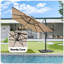 Parasol d'extérieur carré en aluminium