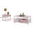 Ensemble de 3 tables d'appoint, tables basses et 2 tables de bout avec rangement en bois blanc Groce-28071433