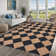 Machine Washable Easy Jute Area Rugs for Living Room Bedroom Distressed Checkered Office Carpet High Traffic Entryway Rug Non Slip Backing Trellis Farmhouse Floor Cover