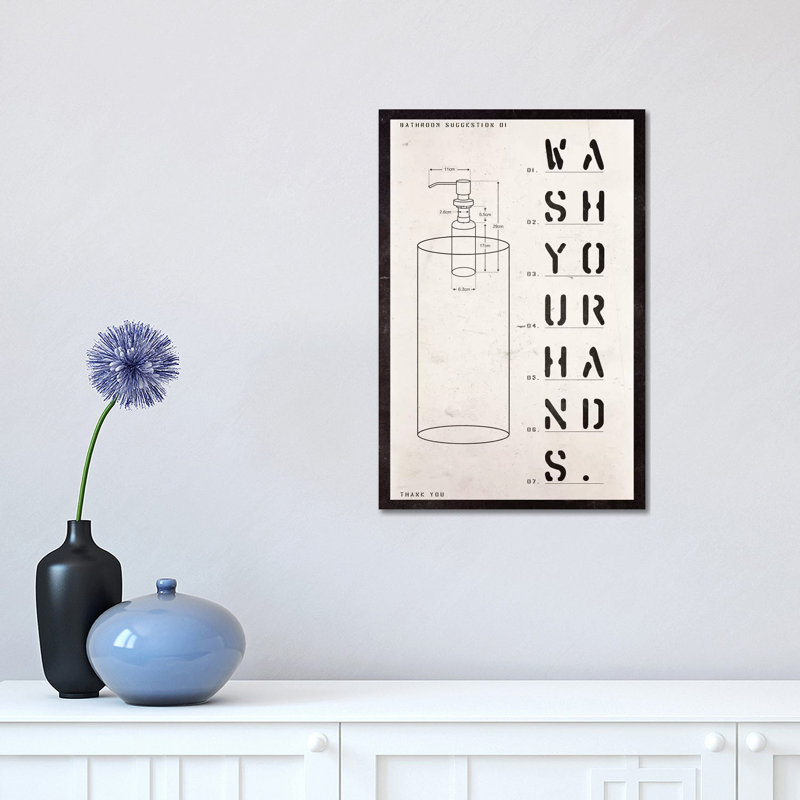Soap Dispenser Patent Print - Print, No Frame, 66.04 cm H x 45.72 cm W x 3.175 cm D