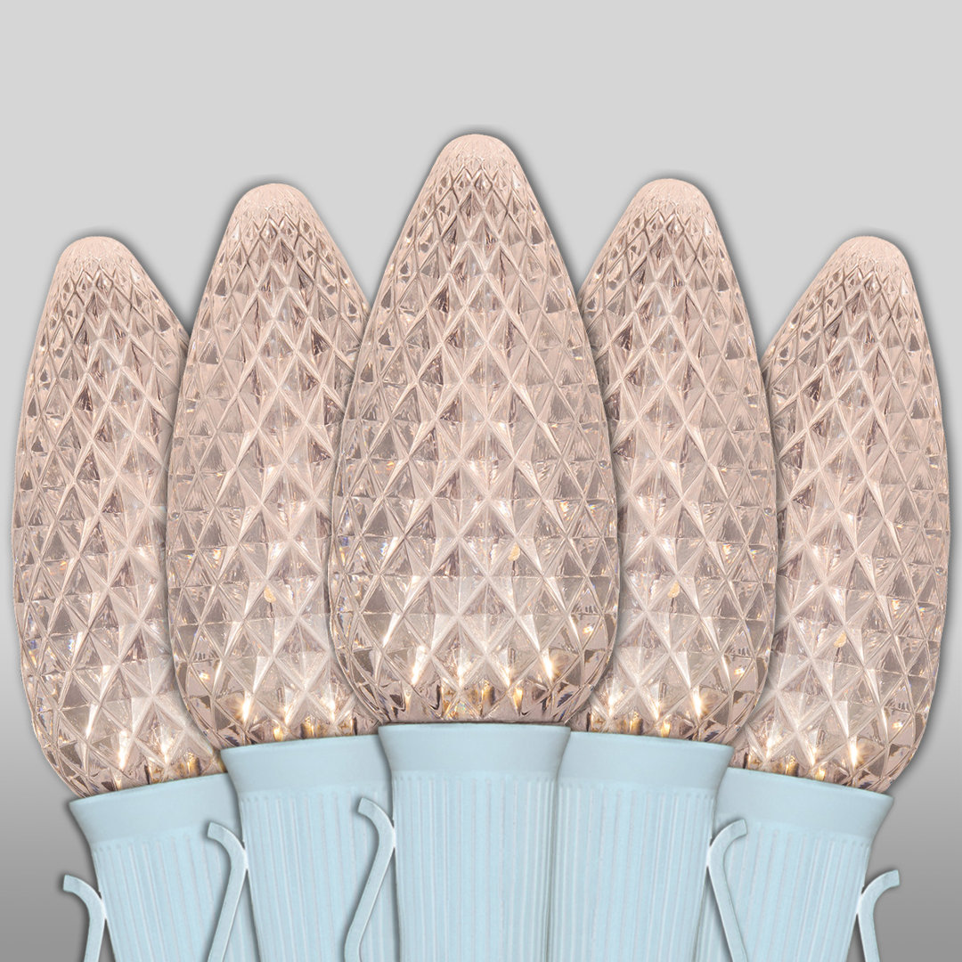 25 Light OptiCore LED White Wire Shatterproof String Lights Wintergreen Lighting 