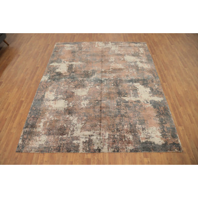 Tapis rustique texturé 8 x 10 avec une touche contemporaine