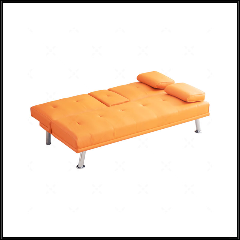 67" Office Sofa Bed, Orange