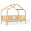 Lit pour tout-petits avec tiroirs de rangement et commode à plateau relevable, lit en bois massif avec barrières de sécurité et barrière, structure de lit de jeu pour enfants, compatible avec les matelas standard pour tout-petits américains