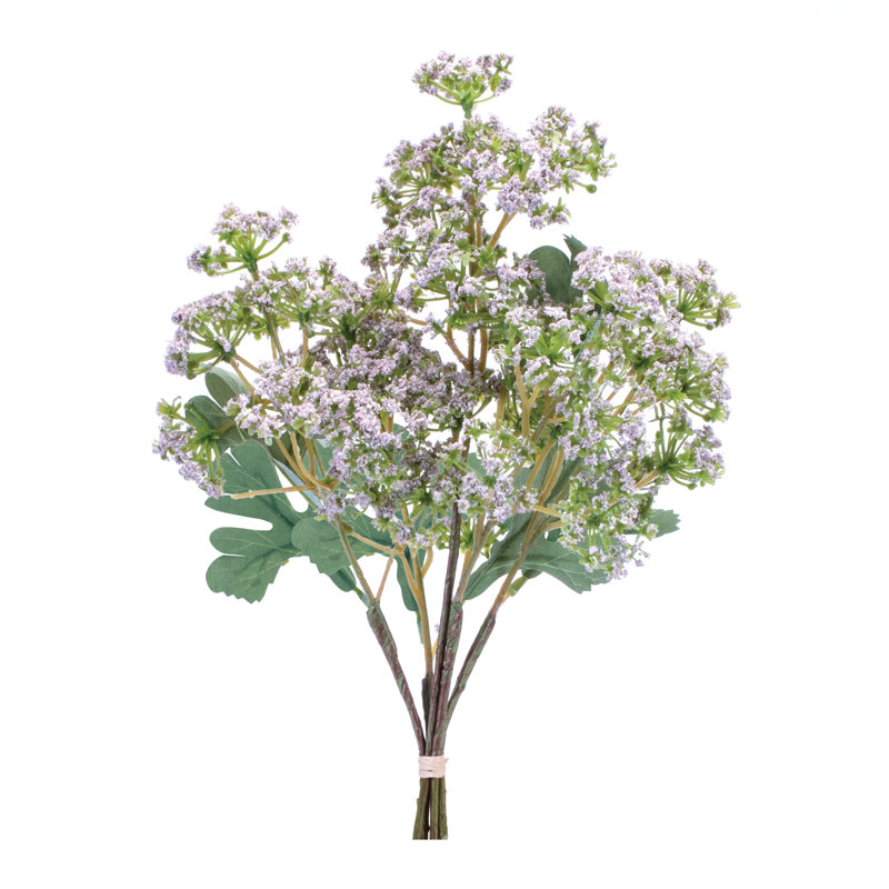 Ensemble de 2 fleurs Angelica, Vert / mauve