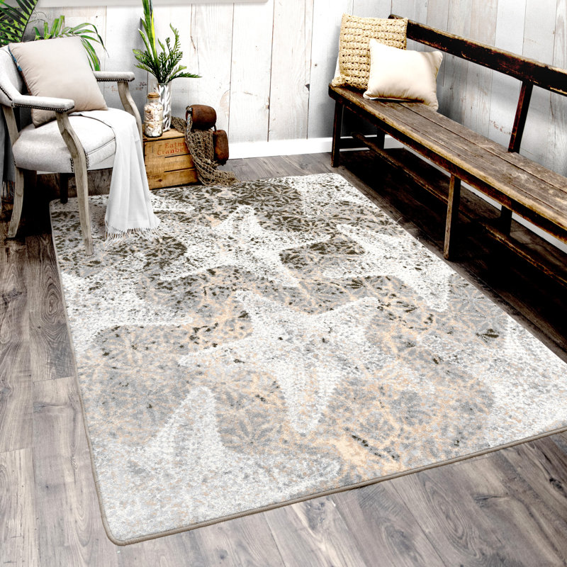 Aziz Abstract Indoor Rug, Rectangle 5' x 8'