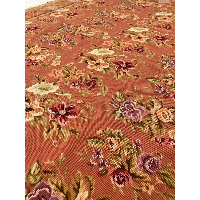 Canvello 1980S Vintage Needlepoint Flat Weave Rug - 6'7'' X 9'4''
