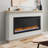 SimpliFire Allusion Platinum 50 Inch Linear Electric Fireplace with Boyd Mantel kit - Ready-to-Finish
