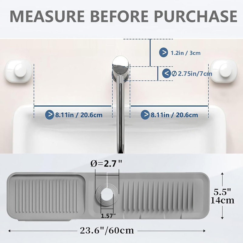 Sink Faucet Mat Splash Guard