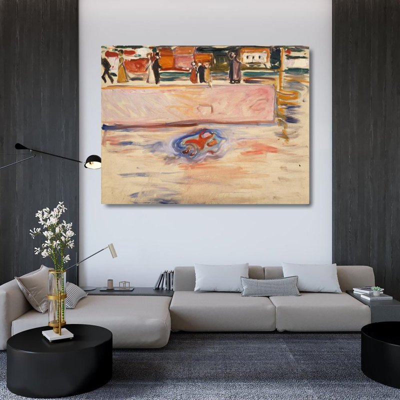 «The Drowning Child» par Edvard Munch - Art mural sur toile tendue avec châssis, H 48 po x l 33 po