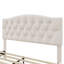 Lit en lin beige capitonné Diamond-639407024