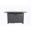 Table de foyer d'extérieur en acier avec couvercle H 25 po x l 42 po