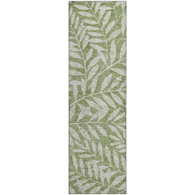 Premium Machine Washable Prisco Green Rug