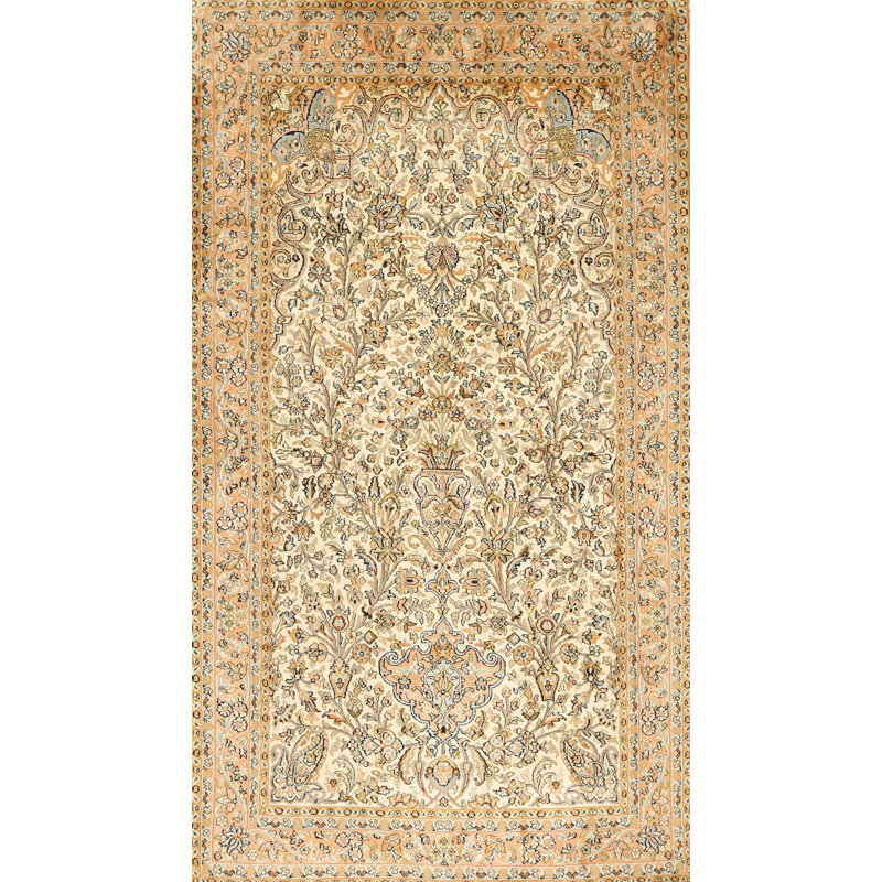 Beige oriental/Tapis décoratif grise Arely, Rectangle 8 pi x 10 pi