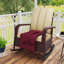 Chaise berçante d'extérieur en osier Klarrisa