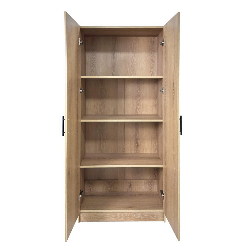 Armoire de rangement polyvalente 0C4800ED69B04AD69A667E009F16513E, H 70,9 po x l 31,5 po P 15,7 po, Chêne