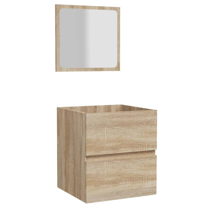 Jiovani 40cm Single Bathroom Vanity Base Only in Brown, Sonoma Oak