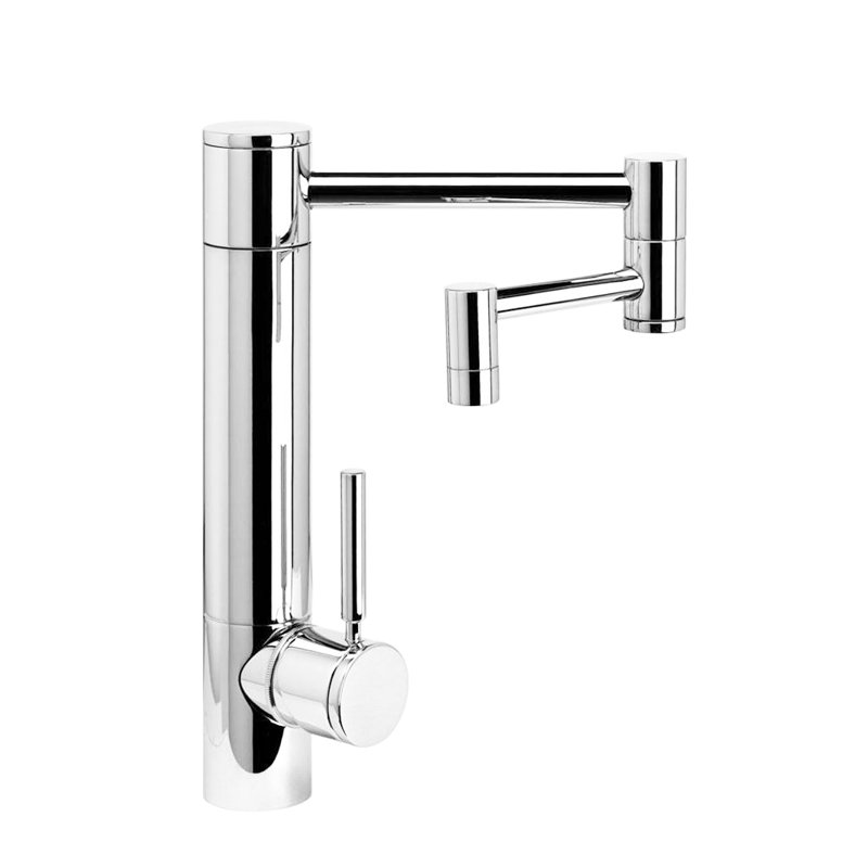 Hunley Kitchen Faucet - 12" Articulated Spout, Chrome