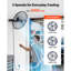 Ventilateur mural, ventilateur mural de 18 po, 3 vitesses, longue distance de circulation d'air, angle de rotation réglable, commande mécanique, puissant pour l'industrie, commercial, garage, atelier, gymnase