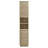 Render Tall Narrow Faux Travertine Linen Storage Cabinet In Travertine