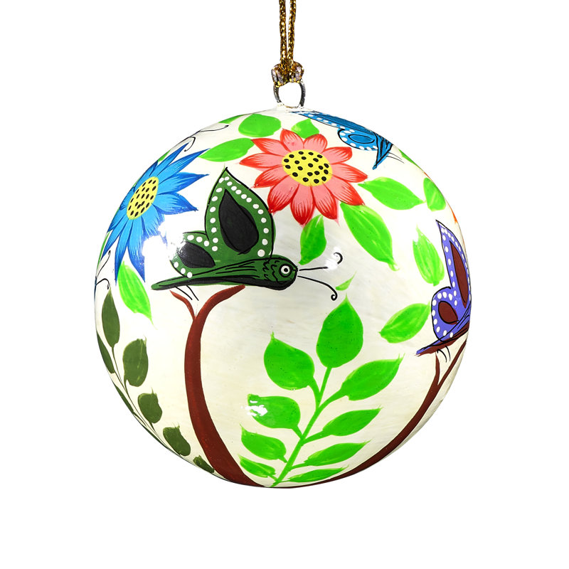 7.62cm Handmade Paper Plants & Flowers Bauble