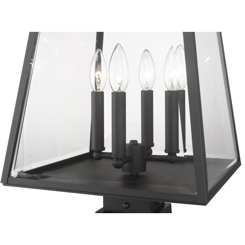 Plafonnier noir 1 lumière H 24,25 po