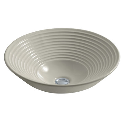 Turnings Ceramic Circular Vessel Bathroom Sink