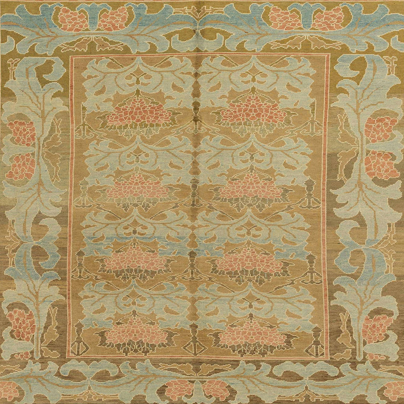 Tapis abstrait moderne 1671, Carré 8 pi