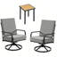 Ensemble de conversation de patio en acier 3 pièces, ensemble de mobilier de patio pour 2 personnes avec table basse pour la cour-1847978140