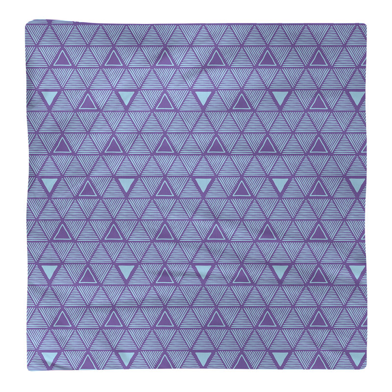 Jordao Cotton Abstract Square Napkin, Purple/Teal, 0.1" H x 10" W x 10" D