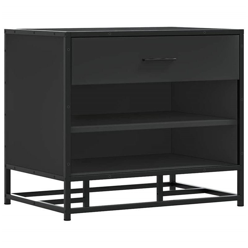 Anisjon 4 Pair Shoe Storage Bench, Black