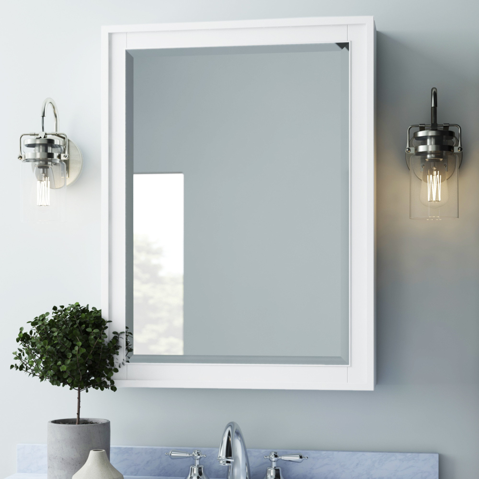 Charley Surface Medicine Cabinet, 36" H x 28" W x 6.25" D, White