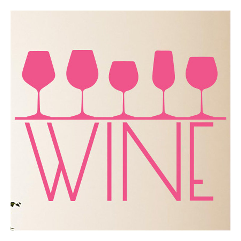 Food & Beverage Non-Wall Damaging Wall Decal, Large, Pink